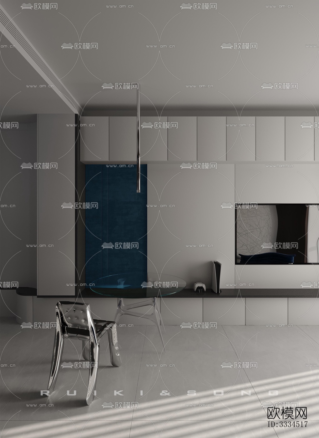 现代客厅效果图下载（渲染图6）