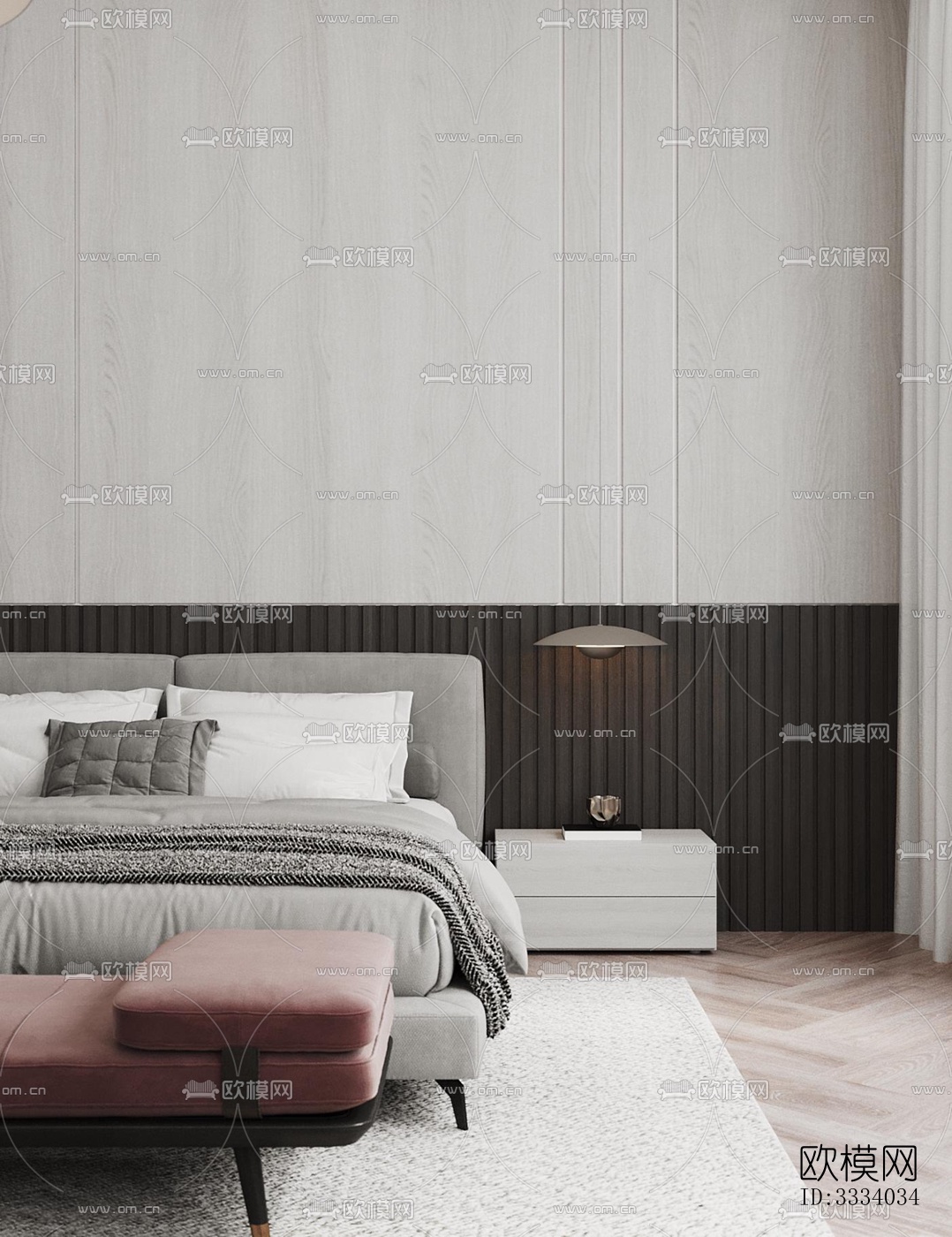 现代卧室效果图下载（渲染图2）