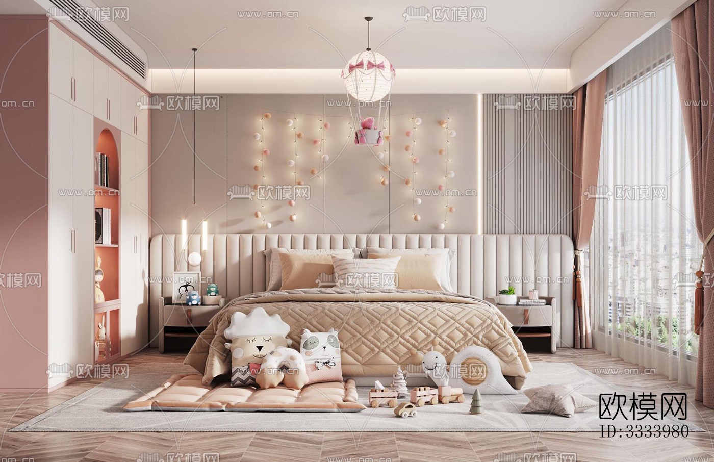 现代儿童房效果图下载（渲染图7）