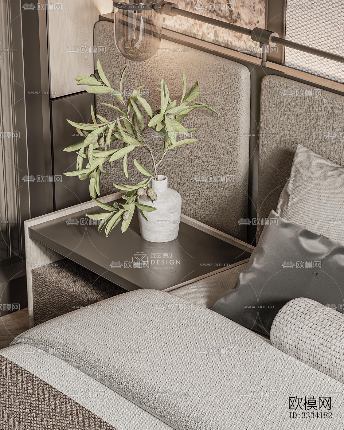 现代卧室效果图下载（渲染图6）