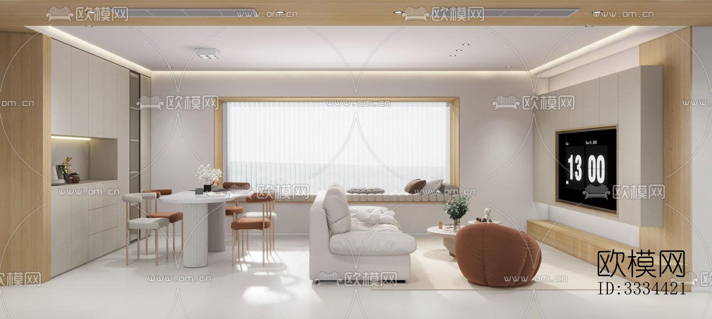 现代卧室效果图下载（渲染图1）