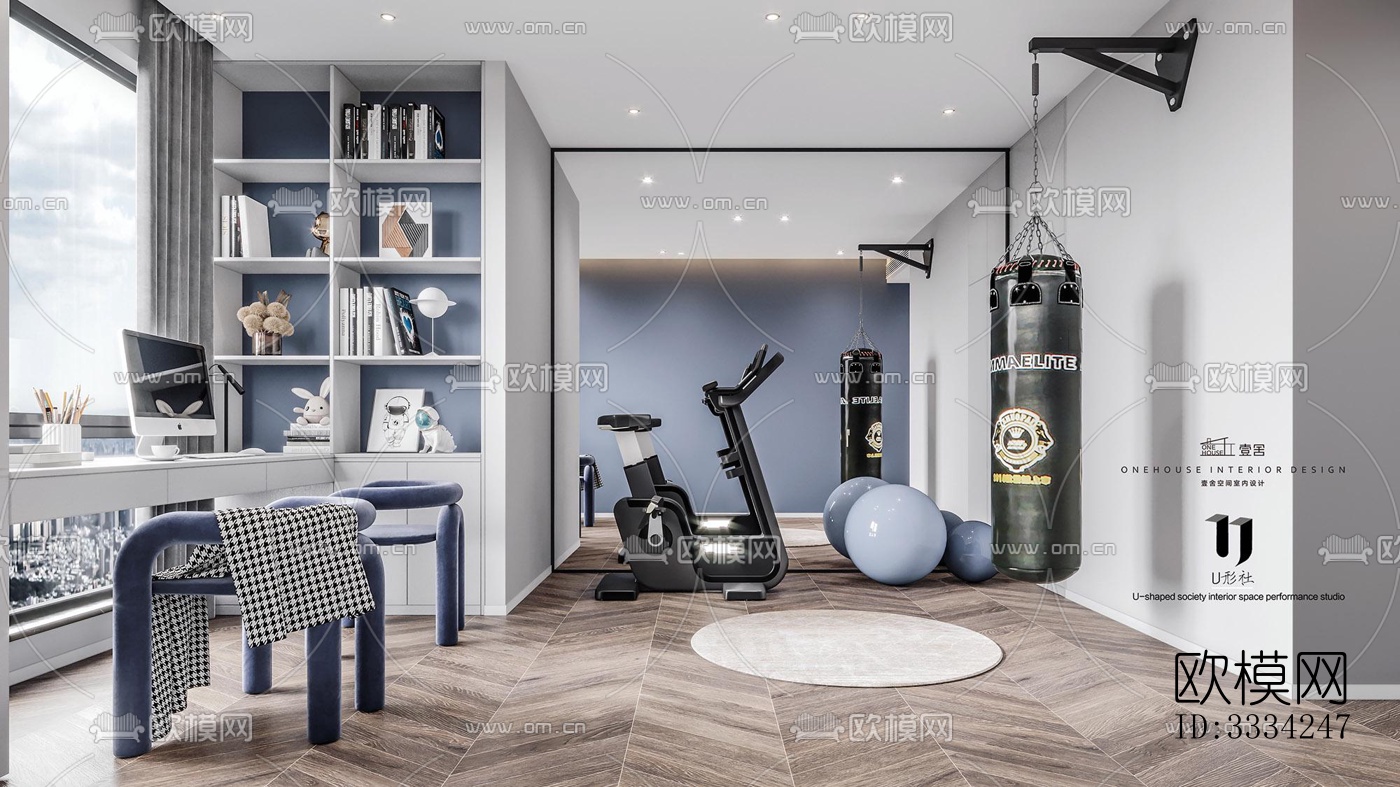 现代卧室效果图下载（渲染图6）