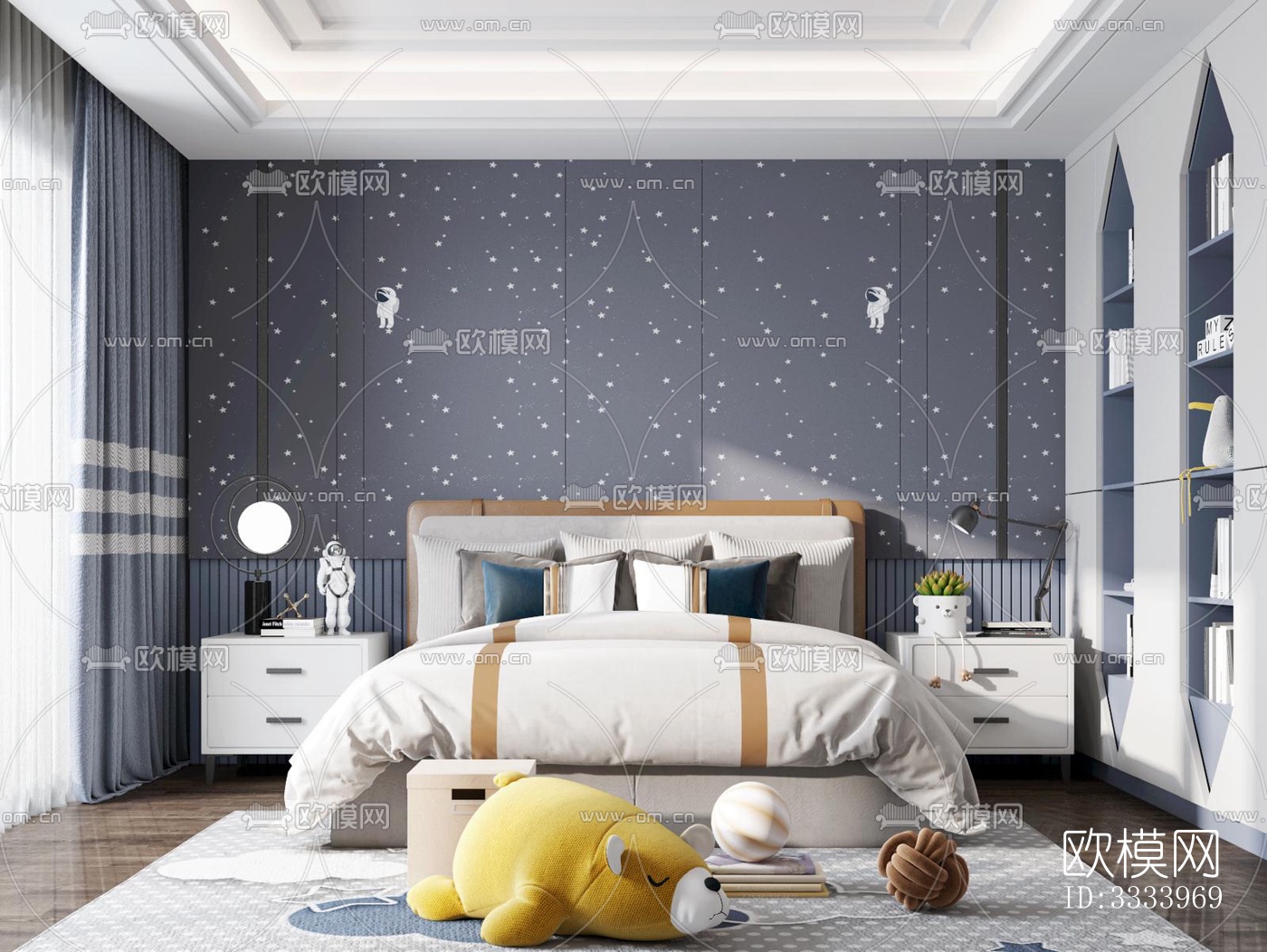 现代儿童房效果图下载（渲染图8）