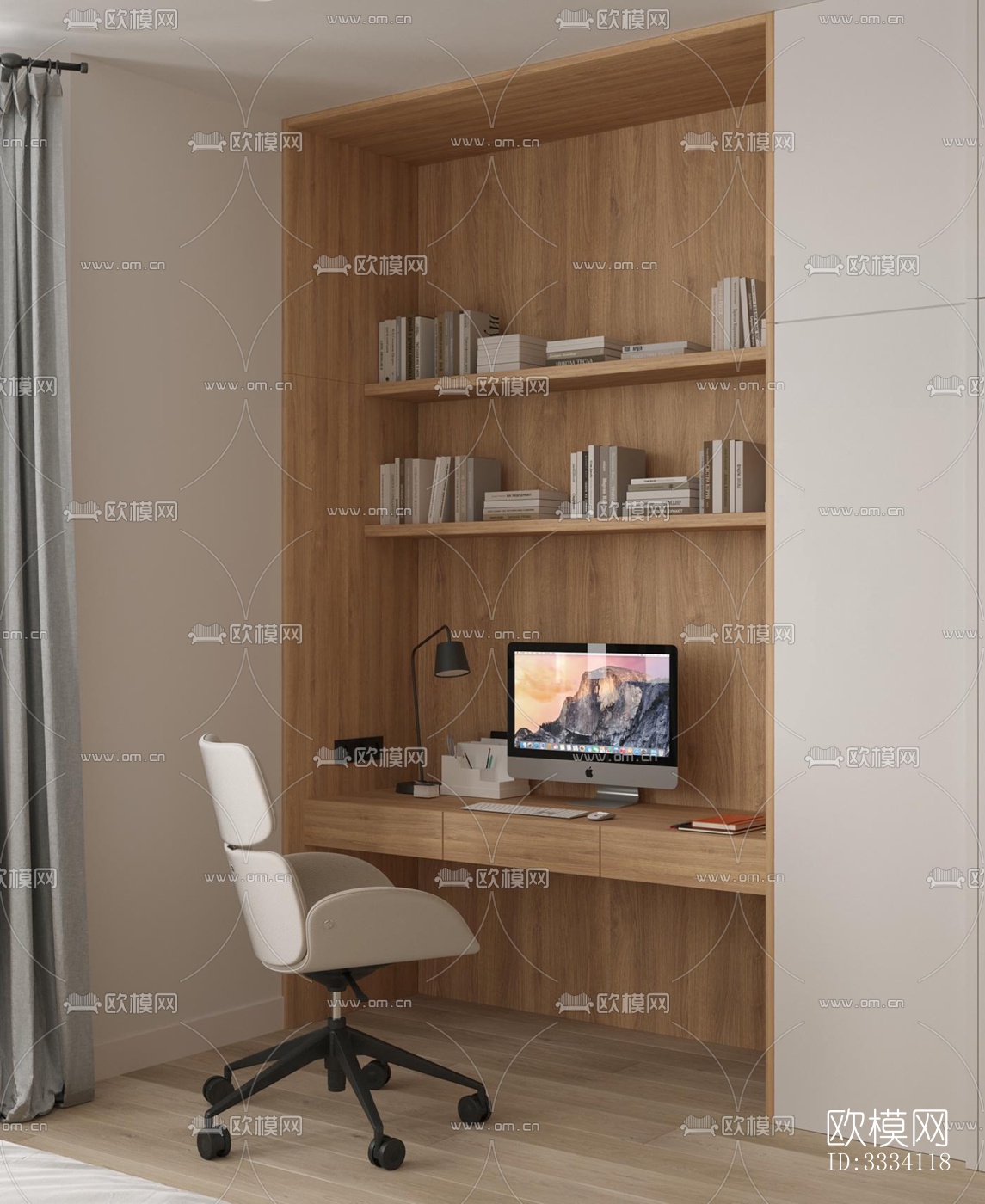 现代卧室效果图下载（渲染图7）