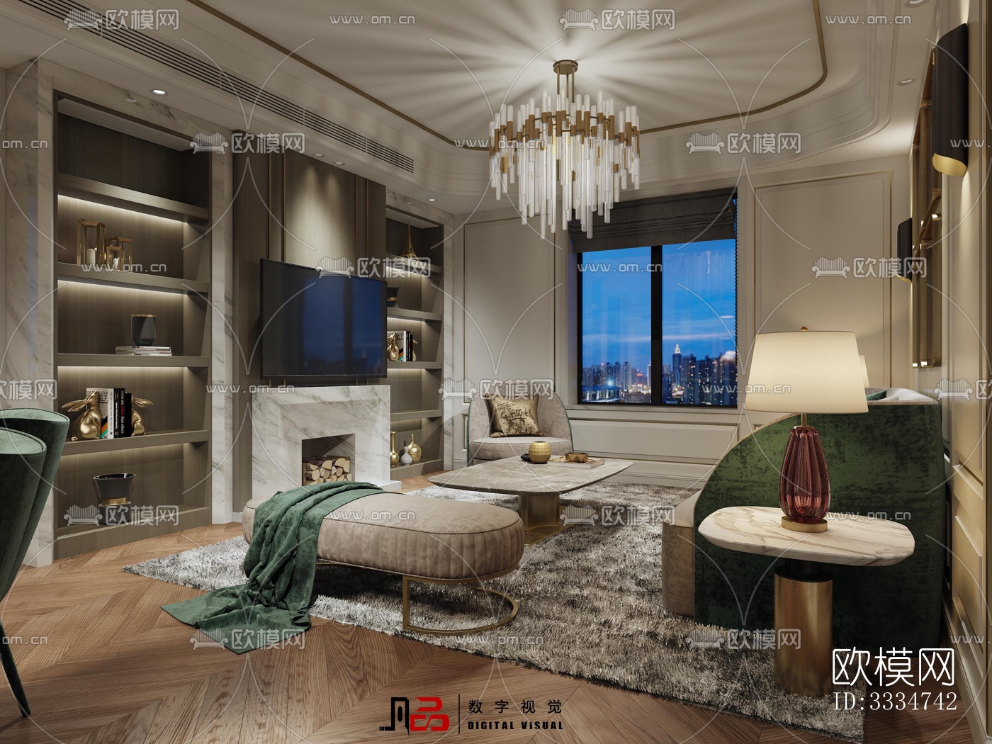 现代餐厅效果图下载（渲染图4）