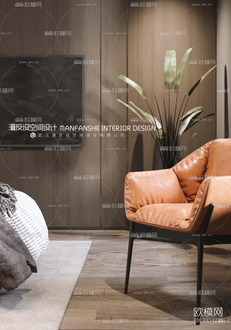 现代卧室效果图下载（渲染图2）