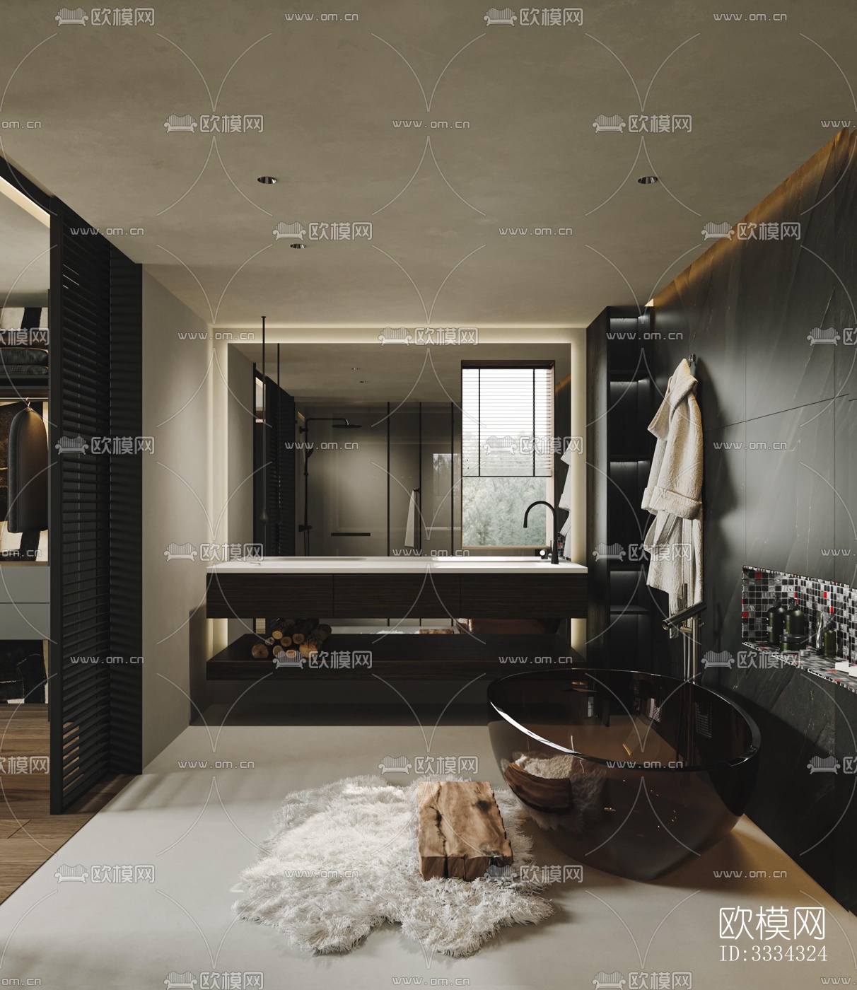 现代卧室效果图下载（渲染图10）