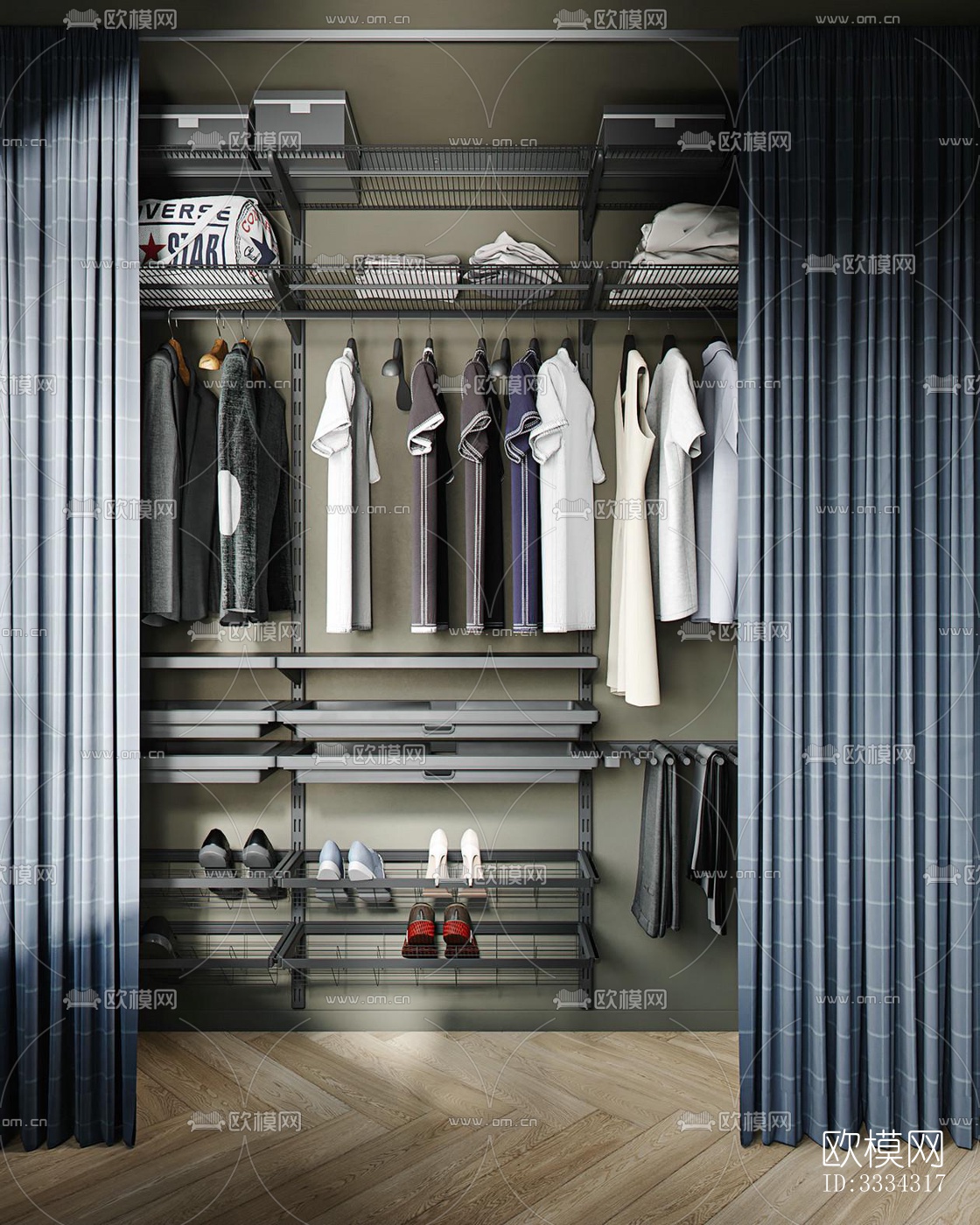 现代卧室效果图下载（渲染图4）