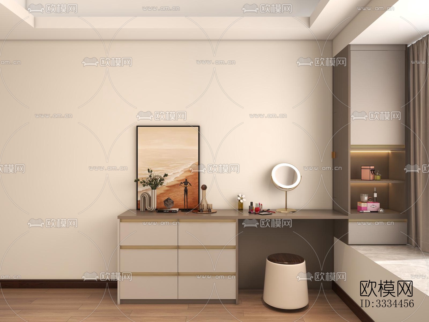 现代卧室效果图下载（渲染图5）