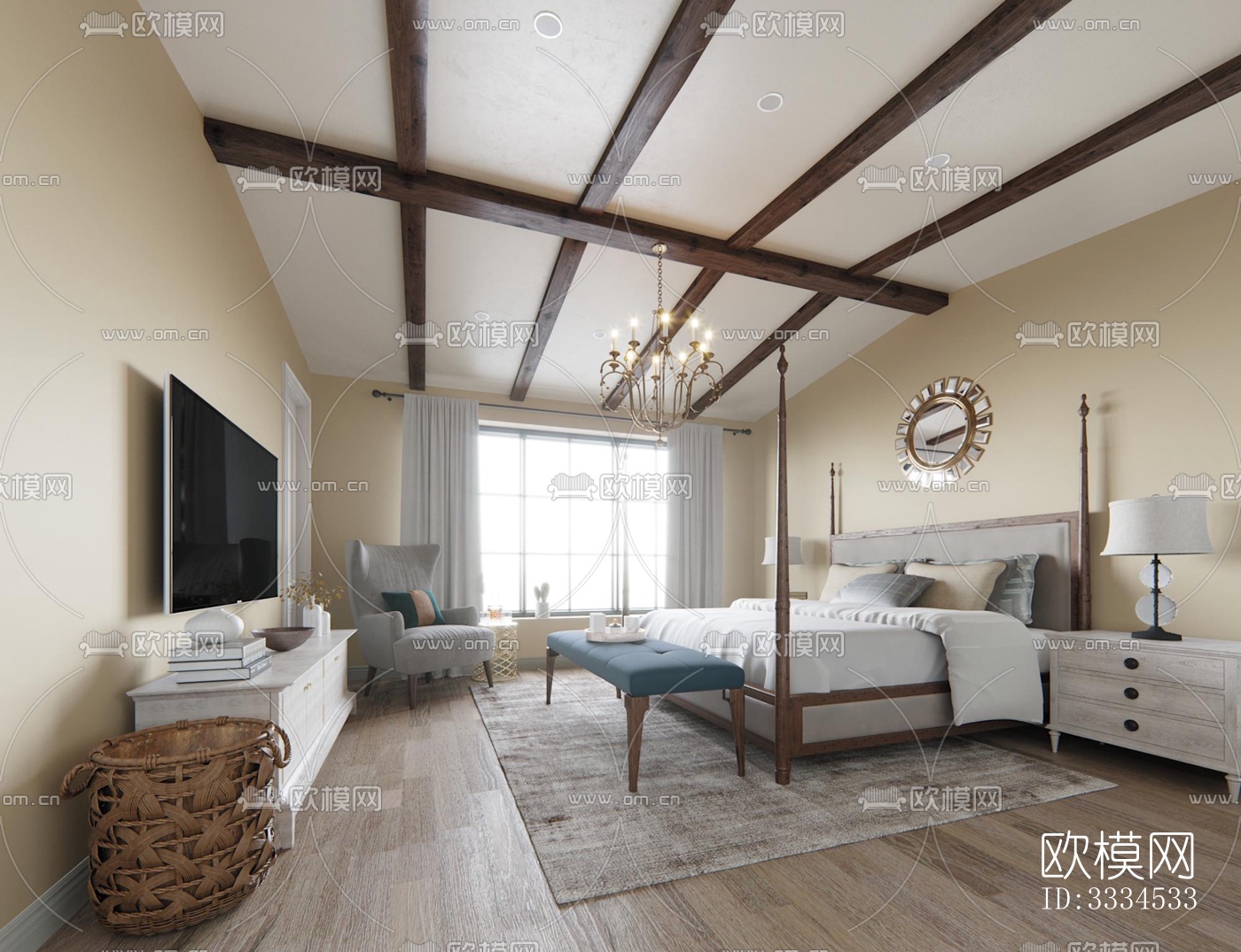 现代客厅效果图下载（渲染图4）