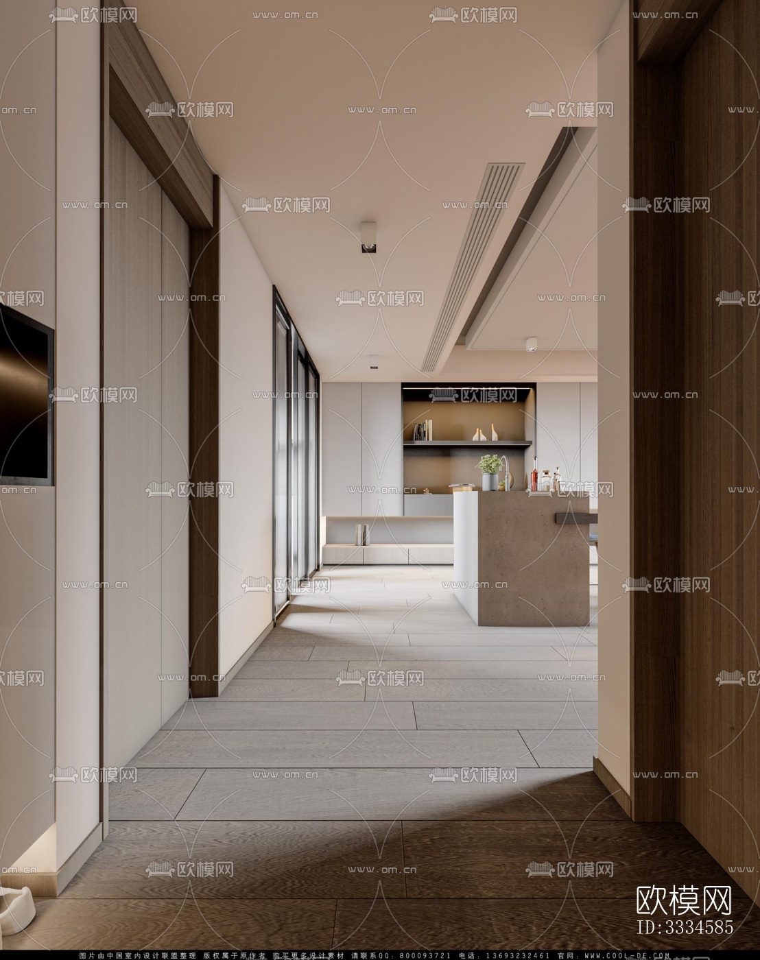 现代客厅效果图下载（渲染图5）