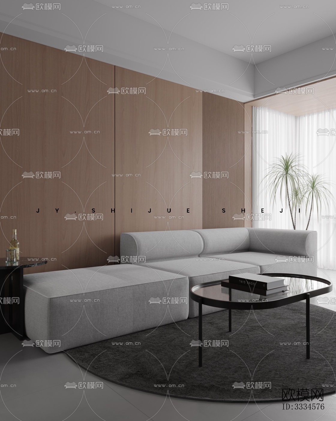 现代客厅效果图下载（渲染图6）