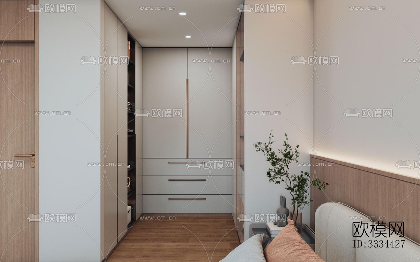 现代卧室效果图下载（渲染图7）