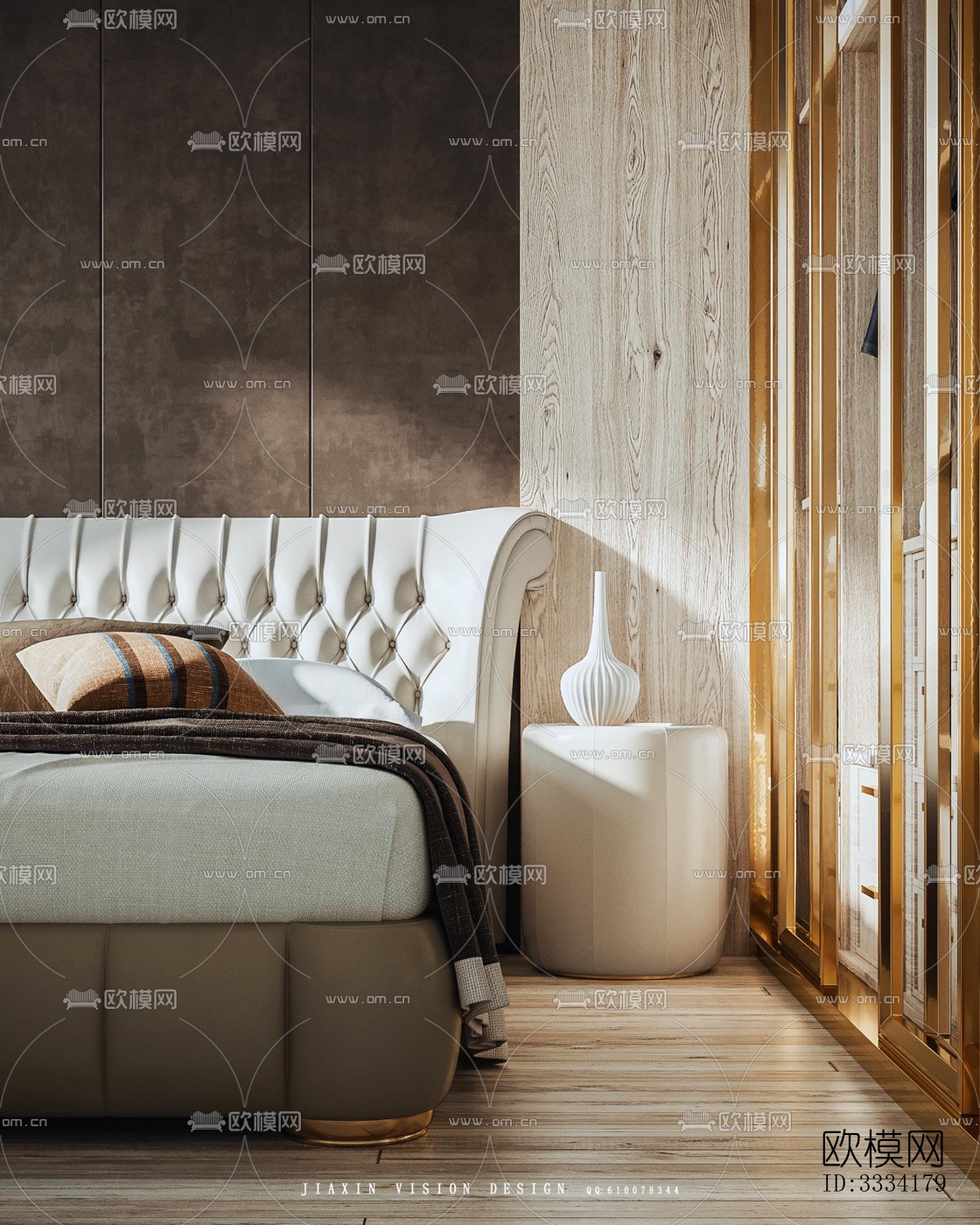 现代卧室效果图下载（渲染图2）