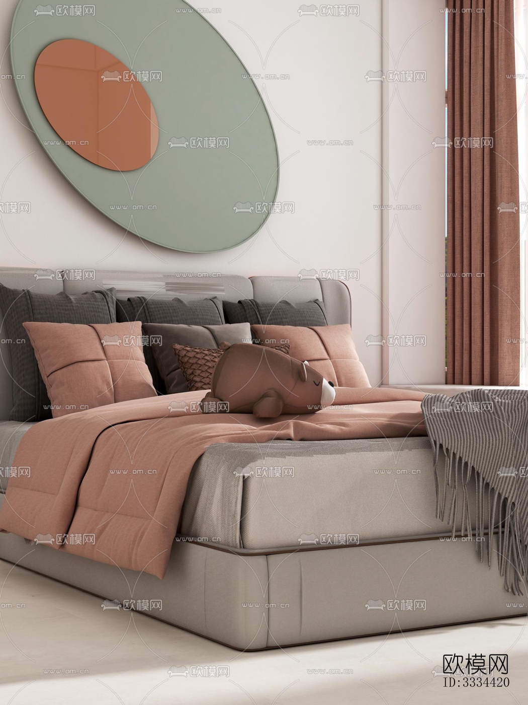 现代卧室效果图下载（渲染图5）