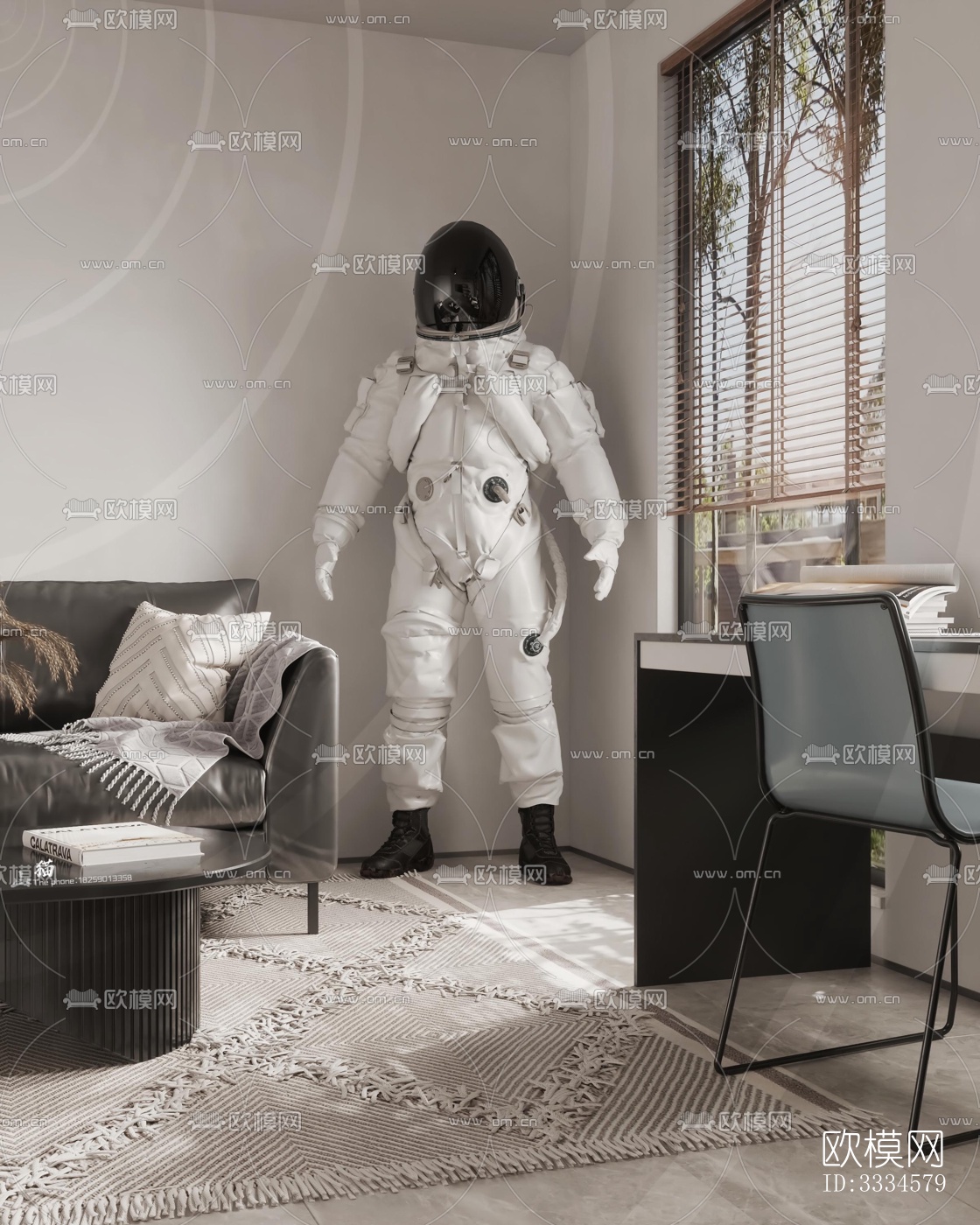 现代客厅效果图下载（渲染图3）