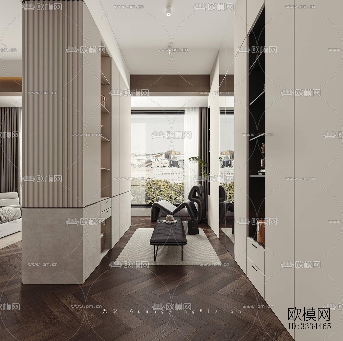 现代卧室效果图下载（渲染图7）