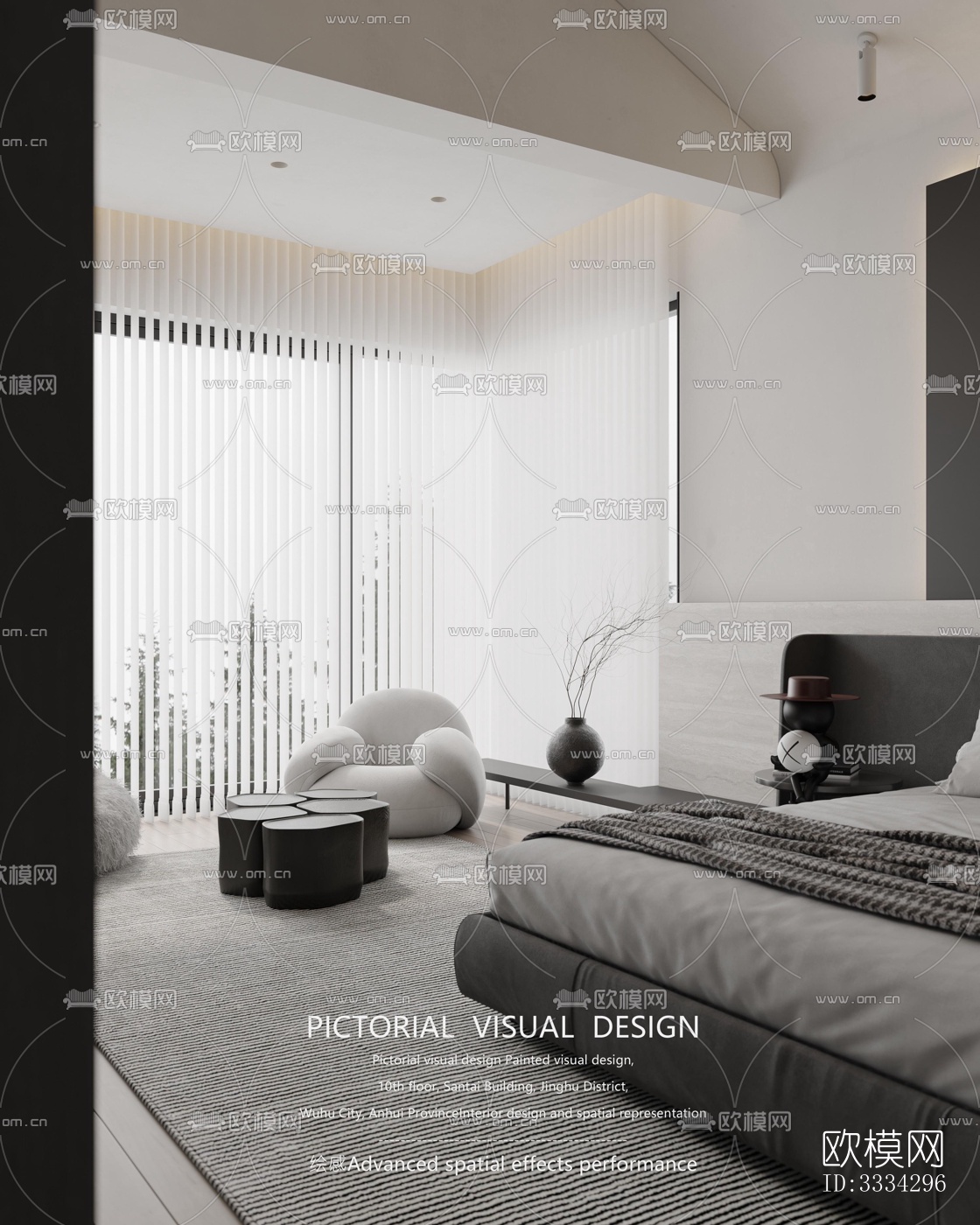 现代卧室效果图下载（渲染图6）