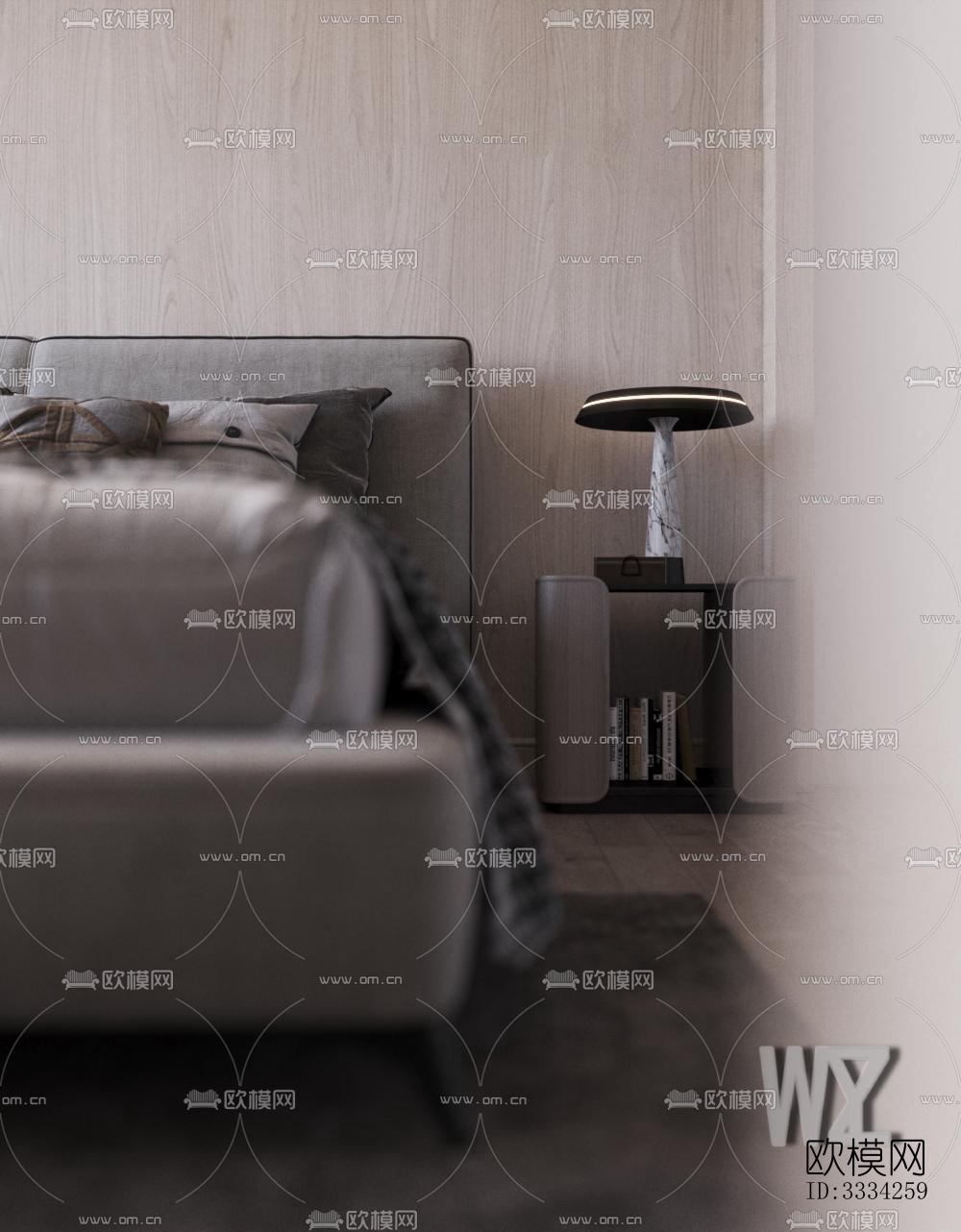 现代卧室效果图下载（渲染图4）