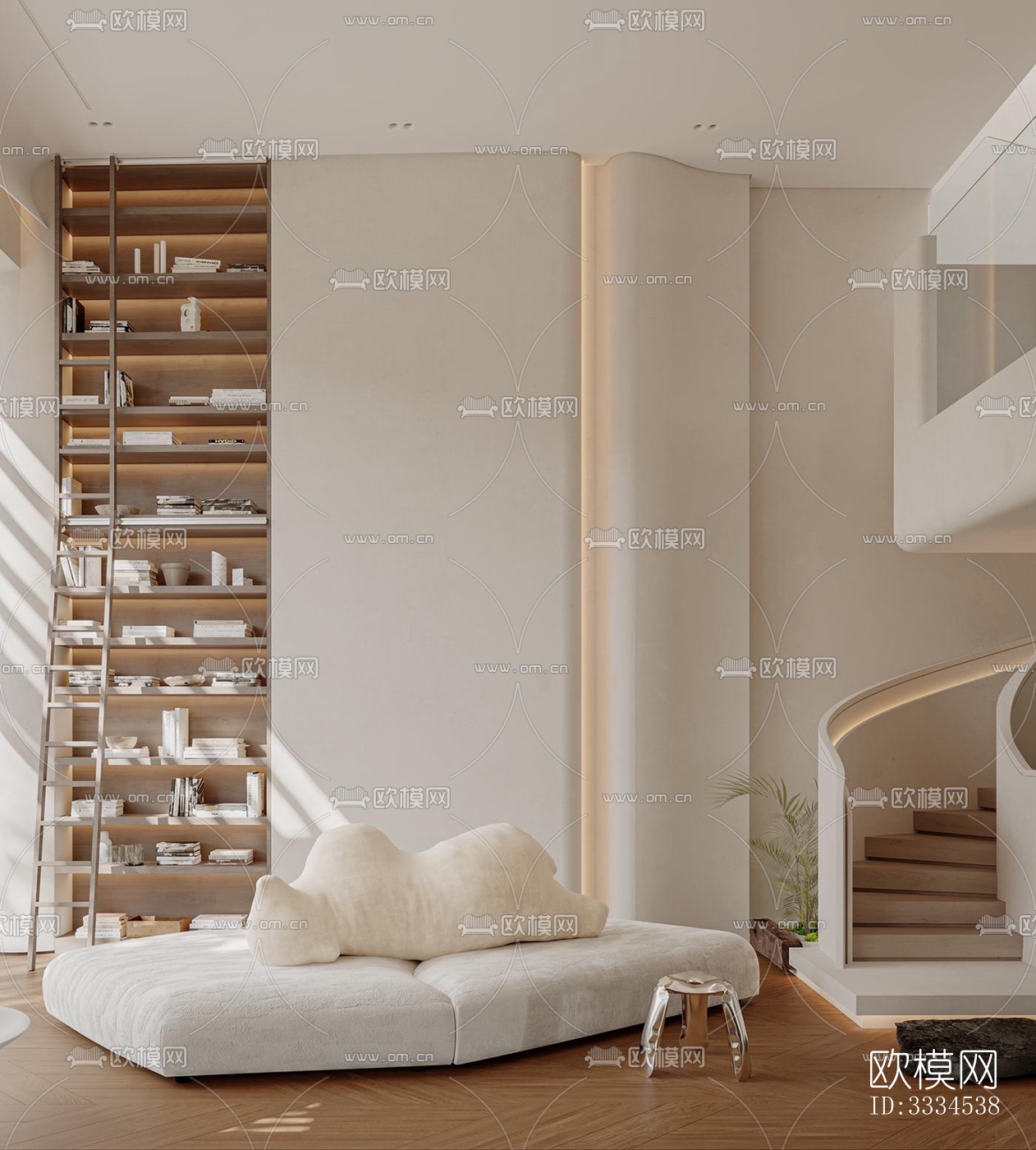 现代客厅效果图下载（渲染图14）