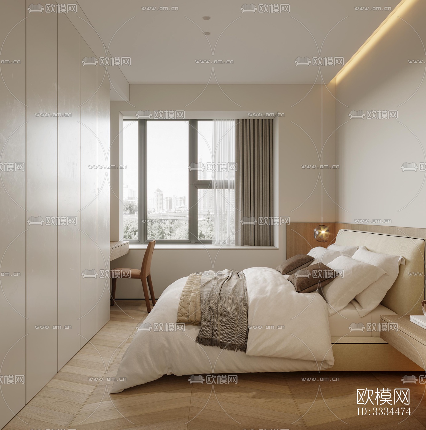 现代客厅效果图下载（渲染图5）