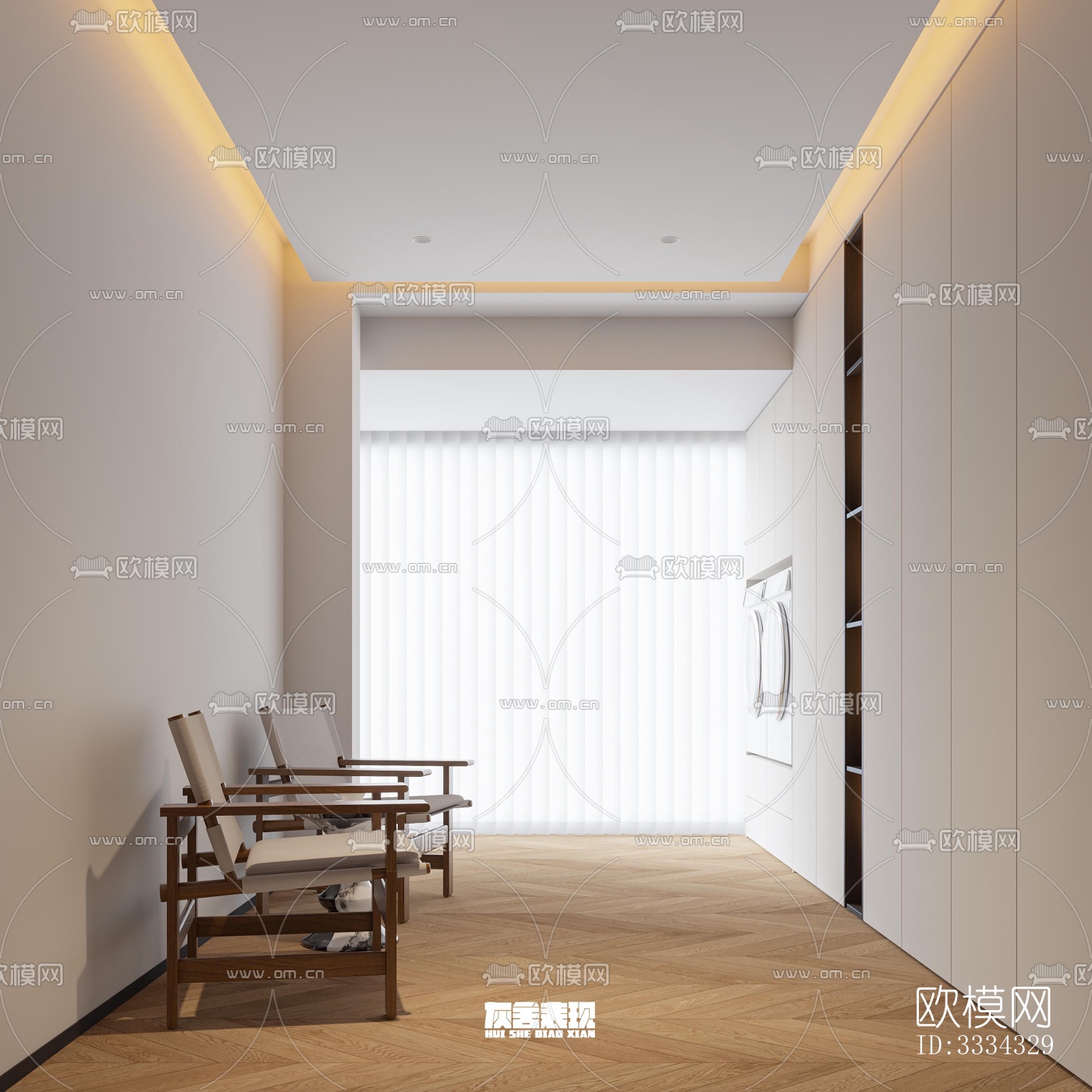 现代卧室效果图下载（渲染图11）