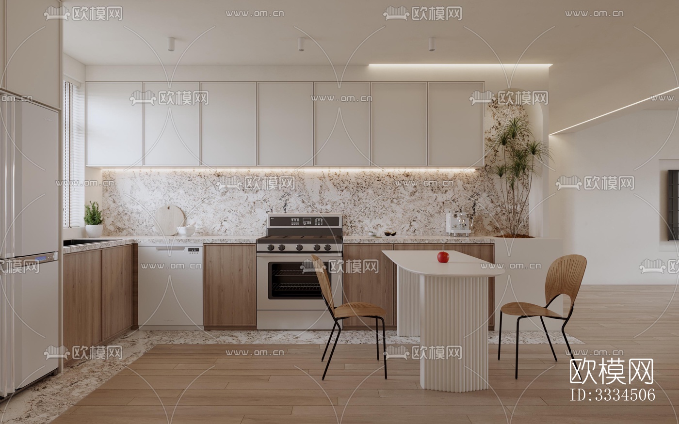 现代客厅效果图下载（渲染图4）