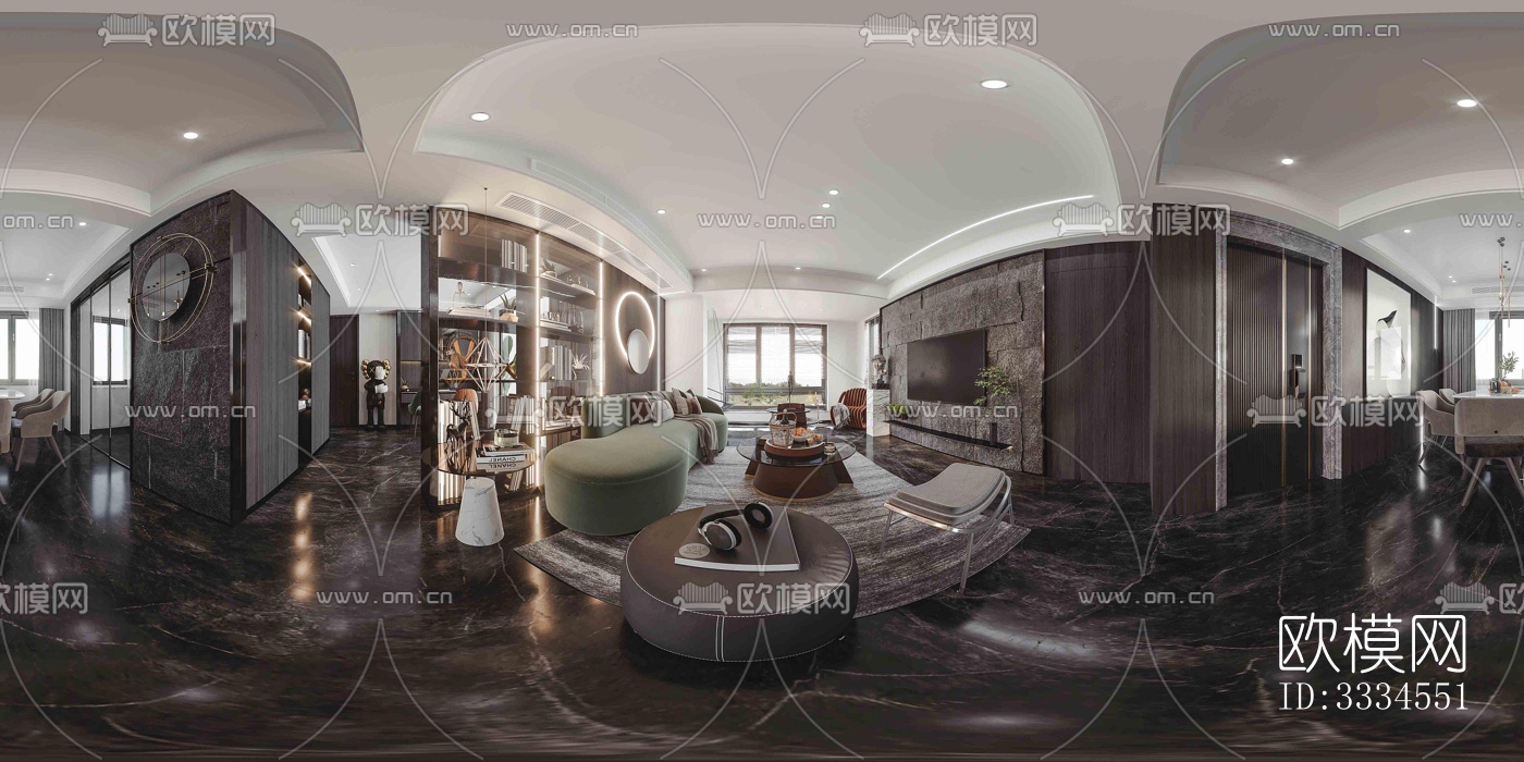 现代客厅效果图下载（渲染图1）