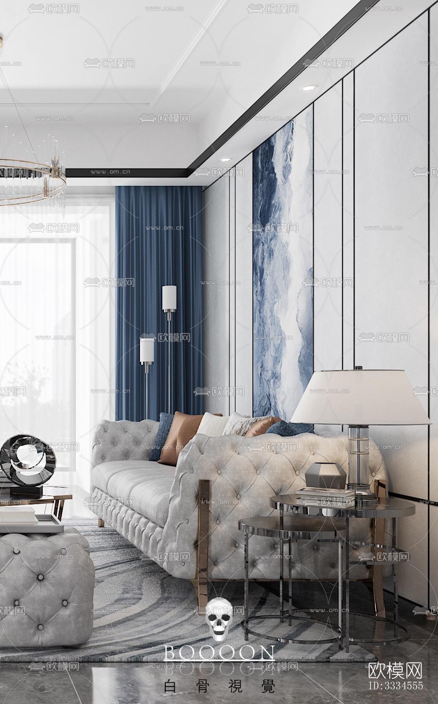 现代客厅效果图下载（渲染图2）