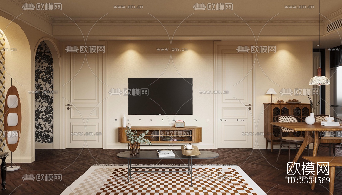 现代客厅效果图下载（渲染图1）