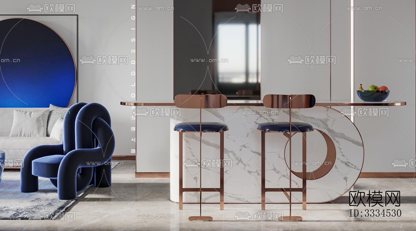 现代客厅效果图下载（渲染图5）