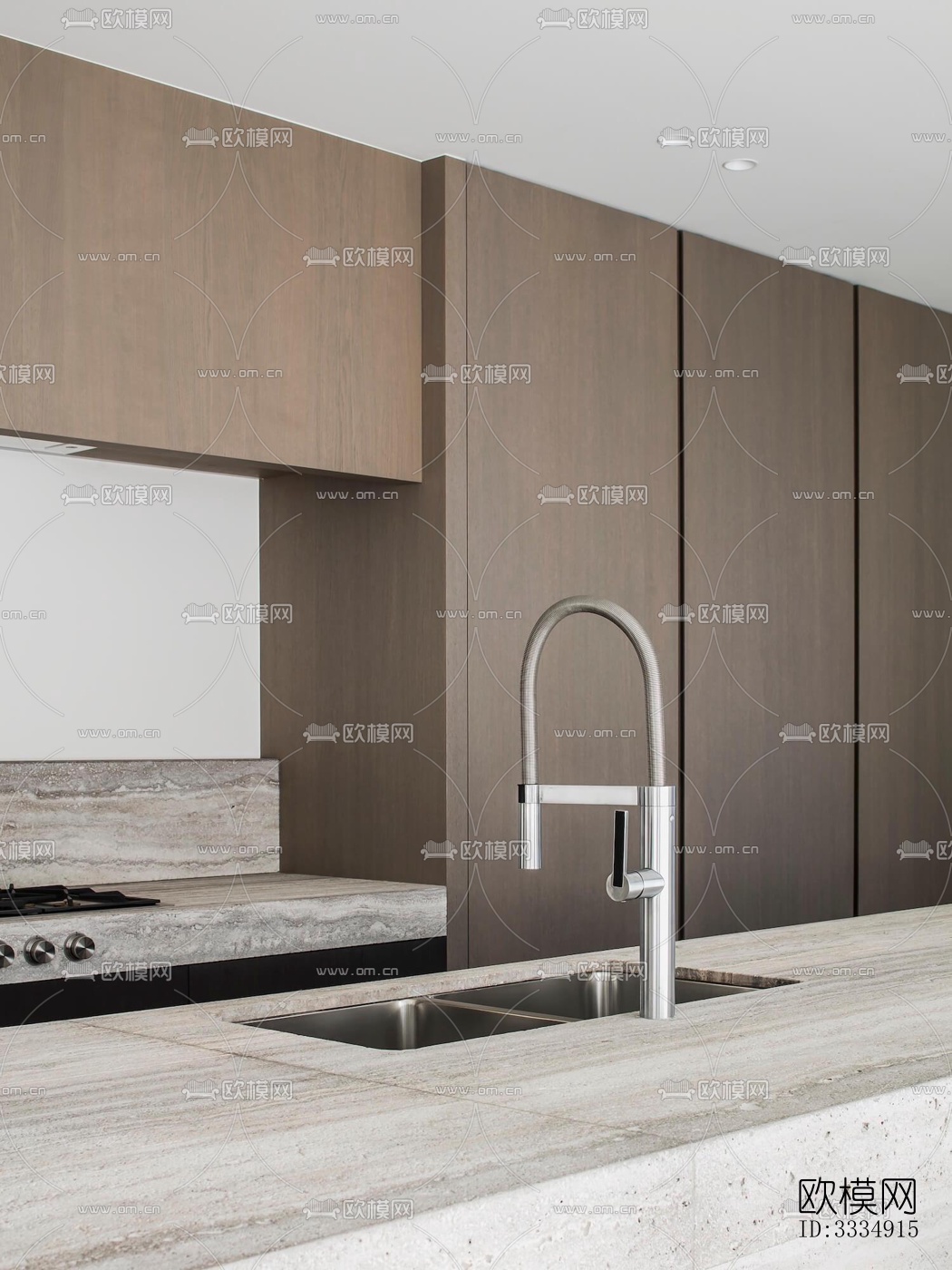 现代餐厅效果图下载（渲染图1）