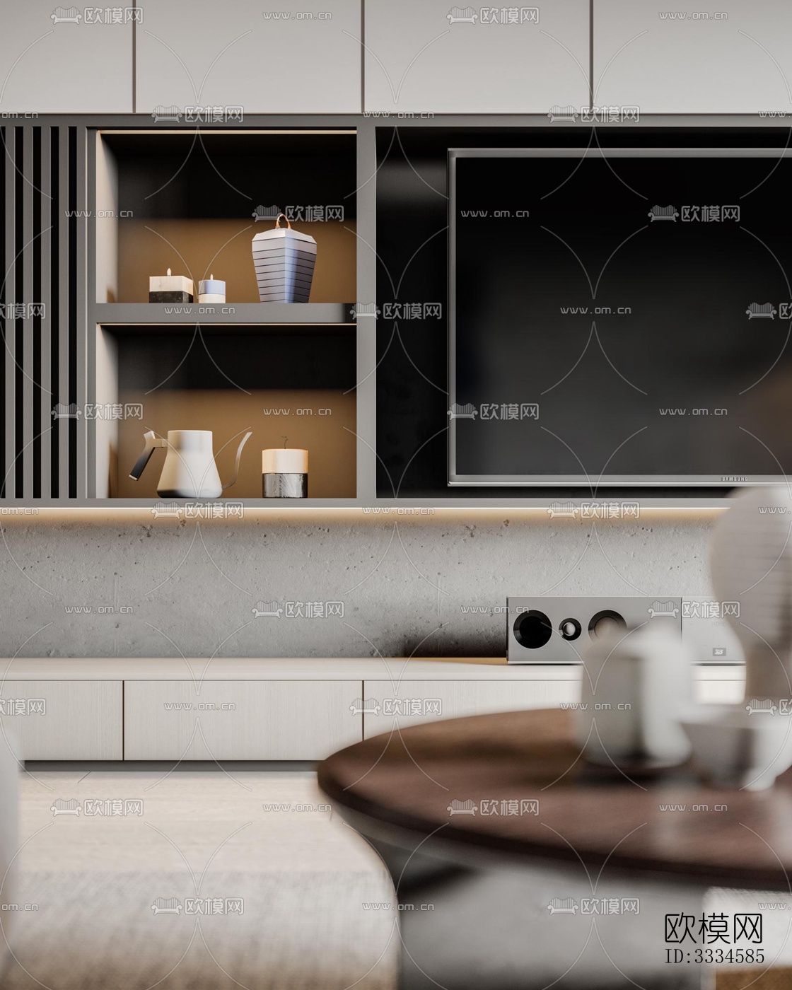 现代客厅效果图下载（渲染图3）