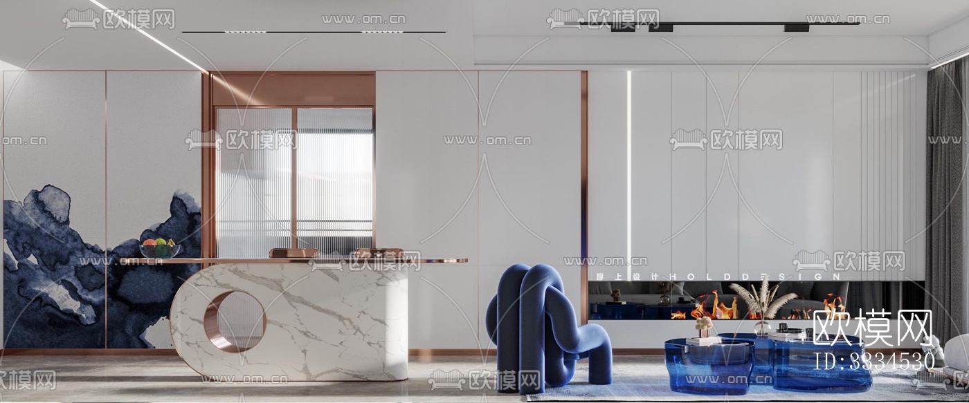 现代客厅效果图下载（渲染图9）