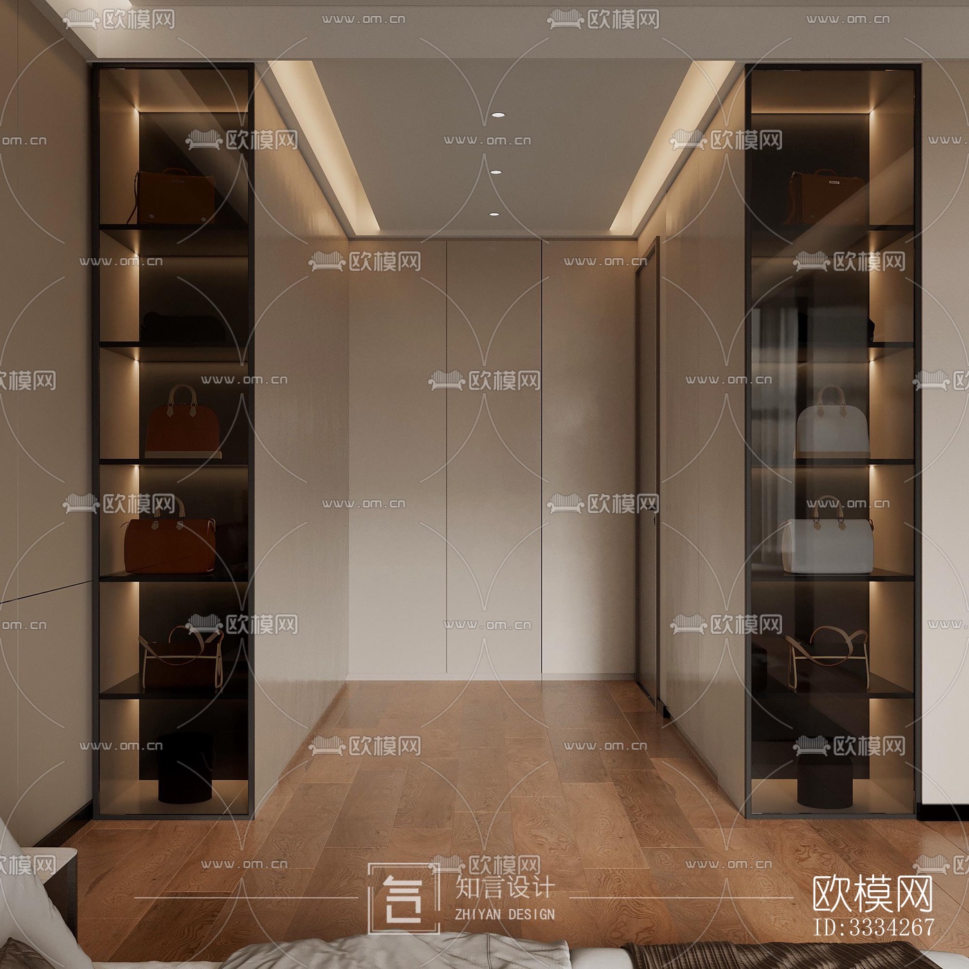 现代卧室效果图下载（渲染图4）