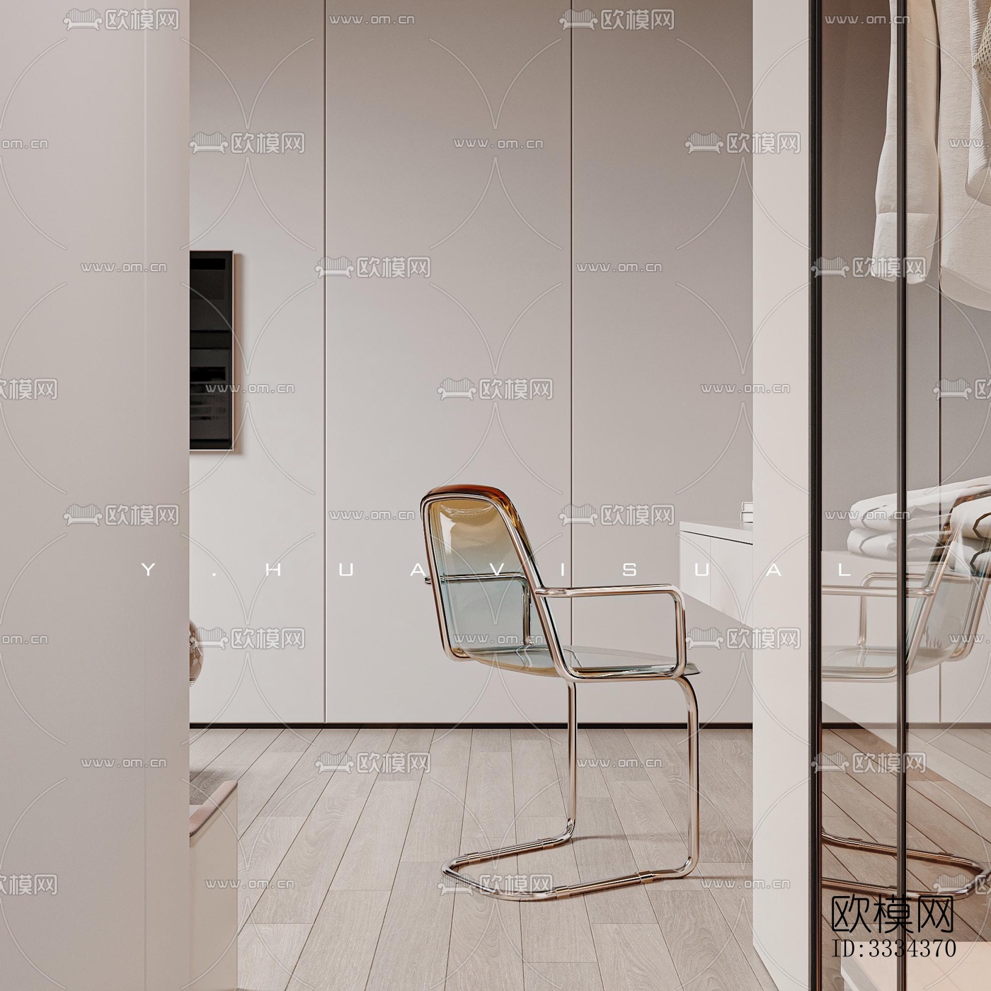 现代卧室效果图下载（渲染图3）