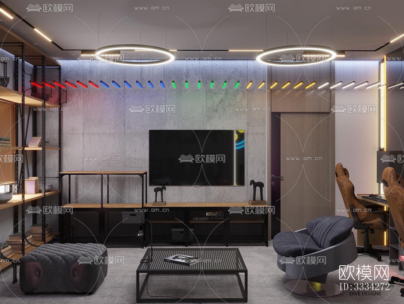 现代卧室效果图下载（渲染图6）