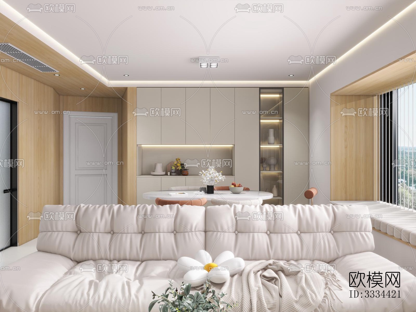 现代卧室效果图下载（渲染图4）