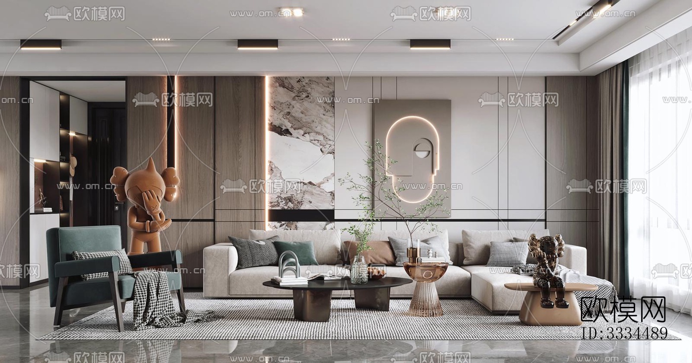 现代客厅效果图下载（渲染图18）