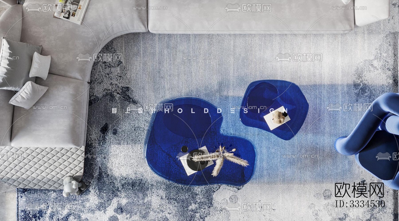 现代客厅效果图下载（渲染图4）