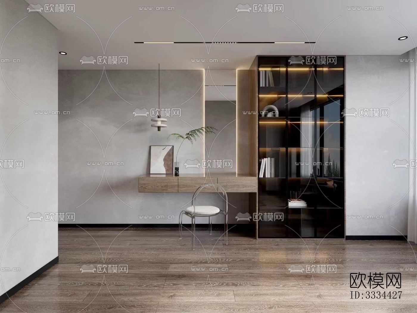 现代卧室效果图下载（渲染图3）