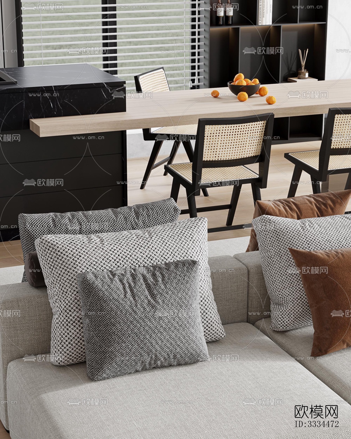 现代客厅效果图下载（渲染图6）