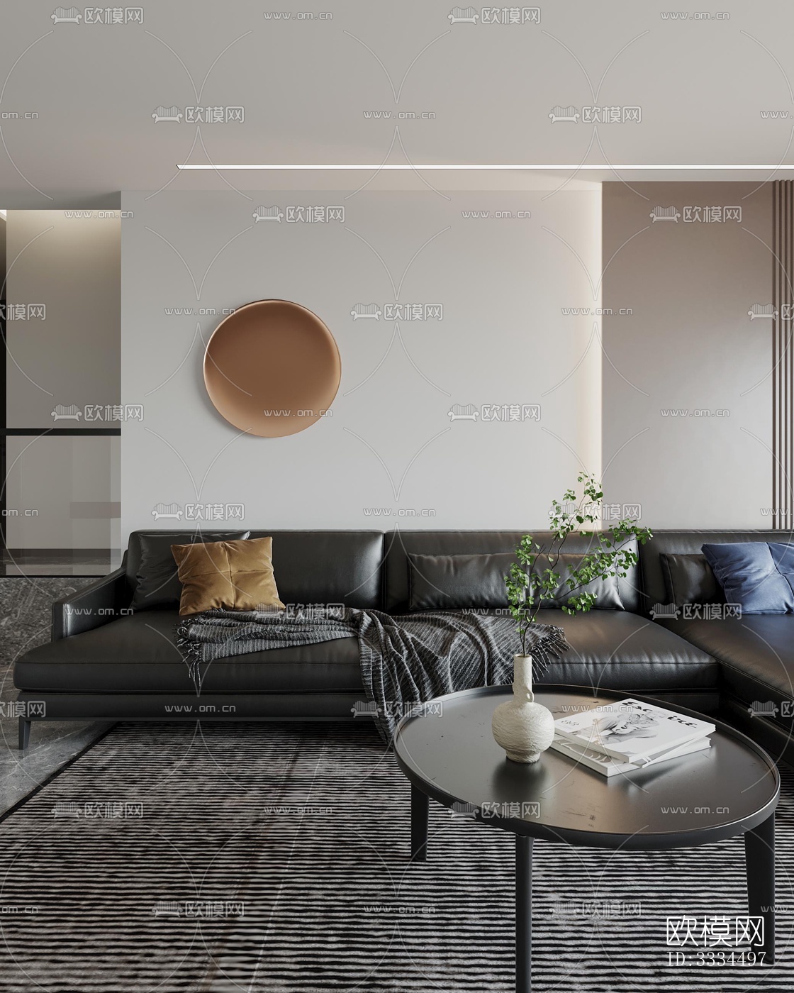 现代客厅效果图下载（渲染图3）