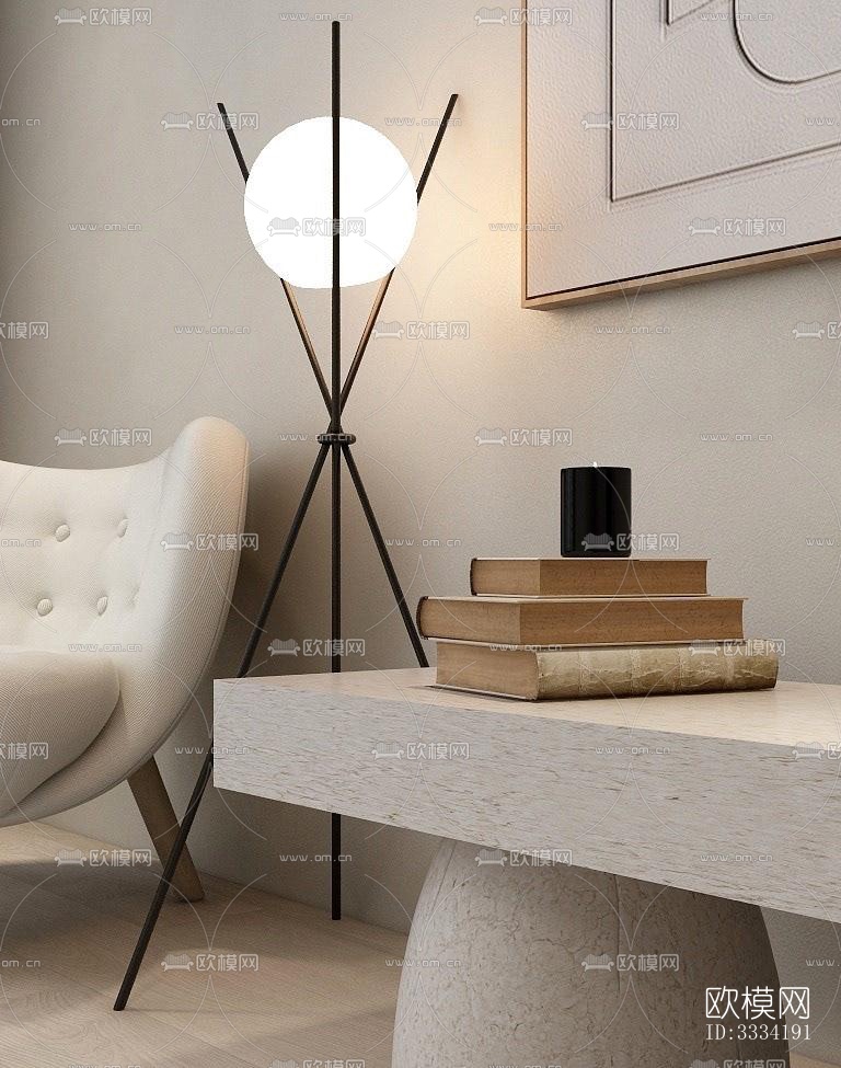 现代卧室效果图下载（渲染图6）