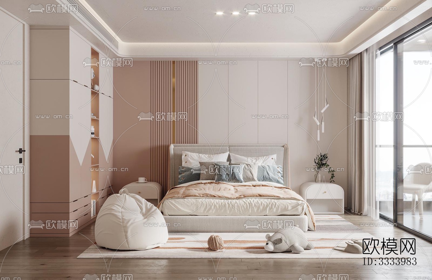 现代儿童房效果图下载（渲染图5）