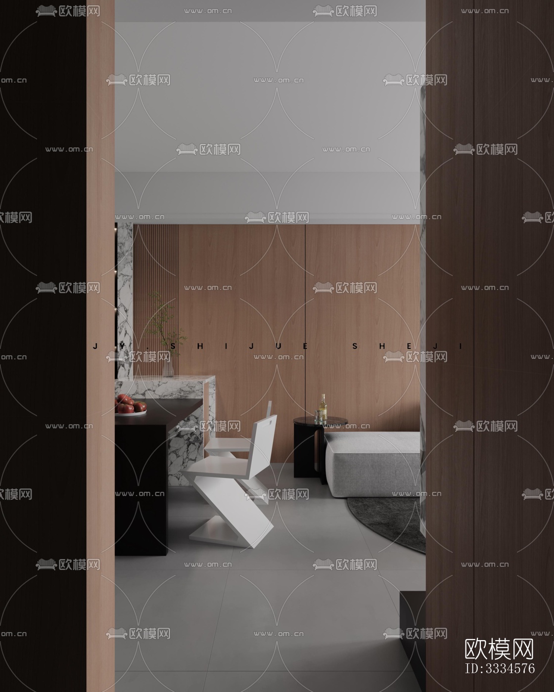 现代客厅效果图下载（渲染图5）