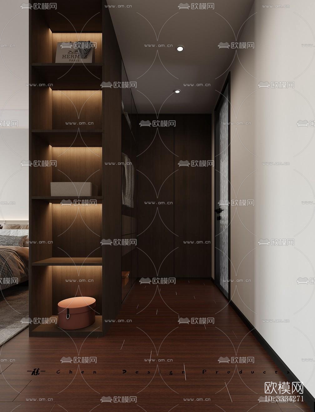 现代卧室效果图下载（渲染图4）