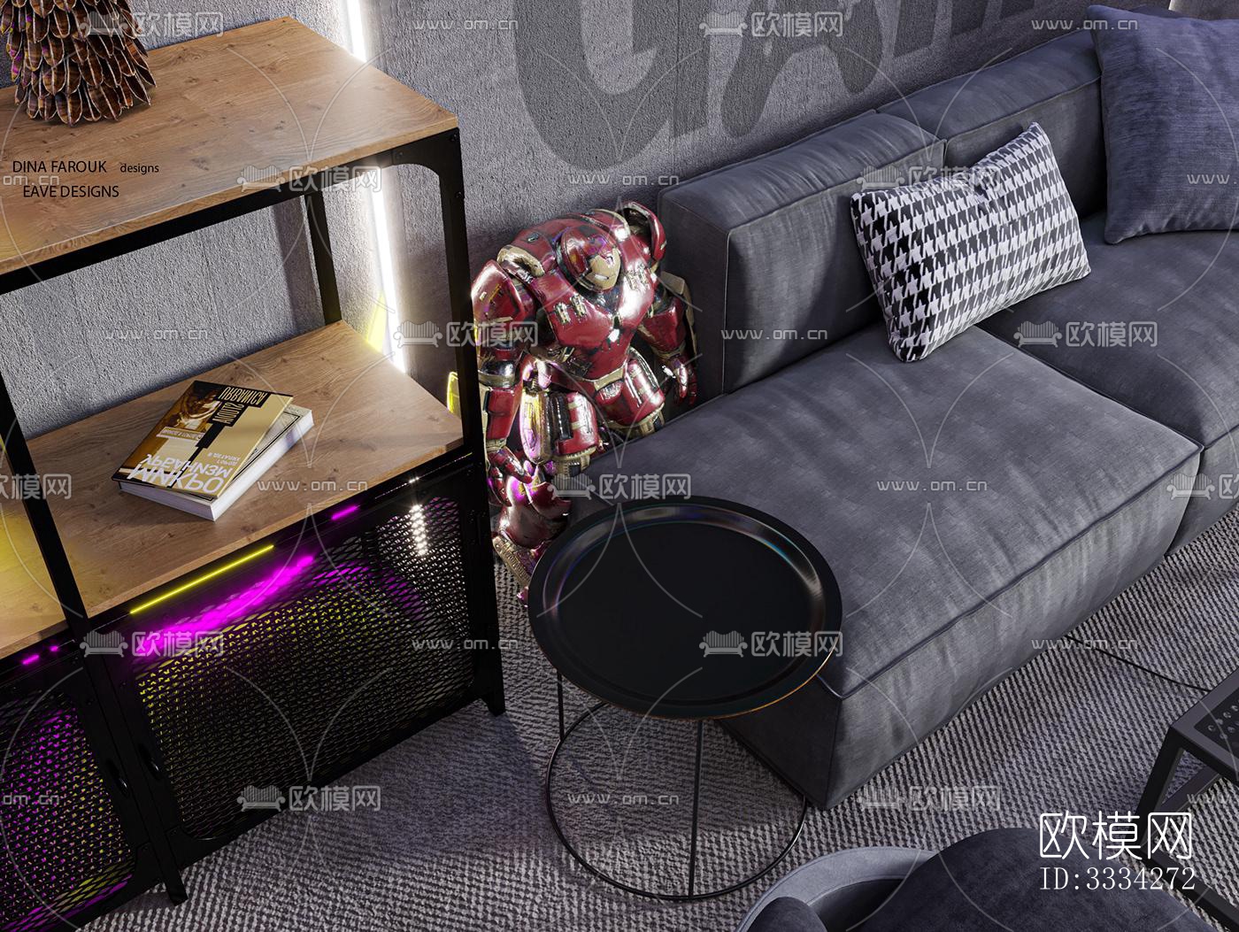 现代卧室效果图下载（渲染图9）