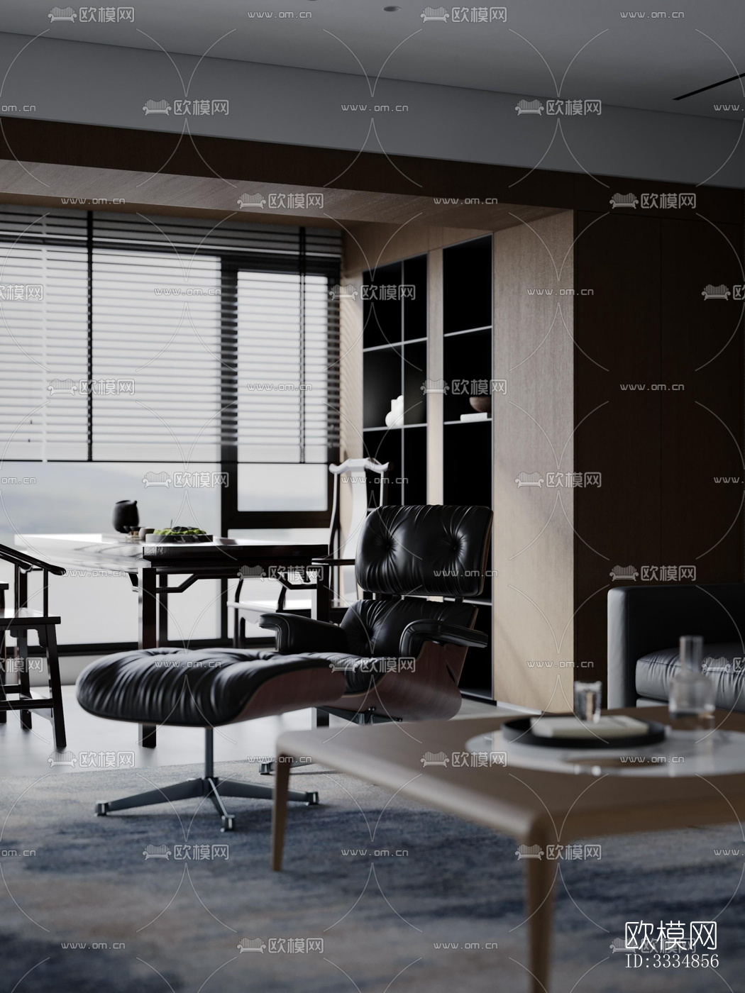 现代餐厅效果图下载（渲染图5）