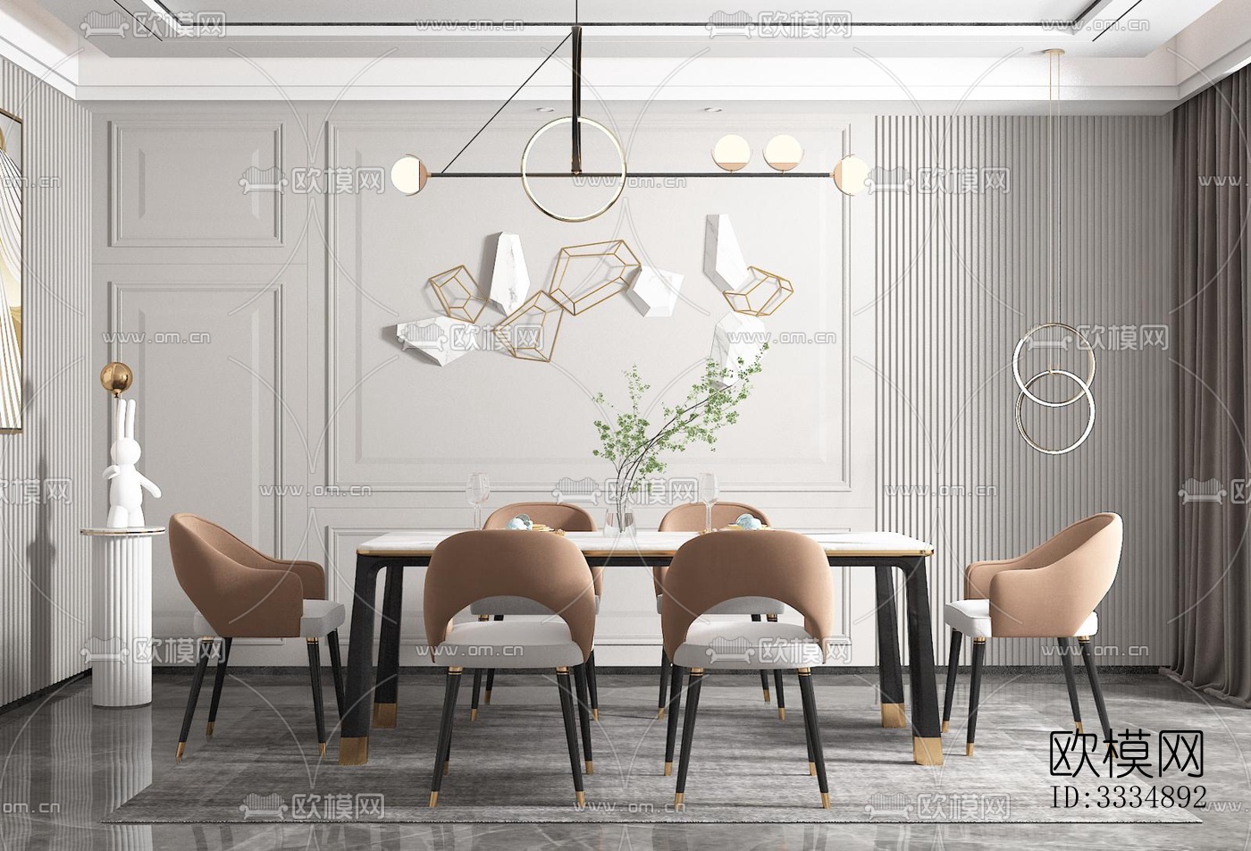 现代餐厅效果图下载（渲染图7）